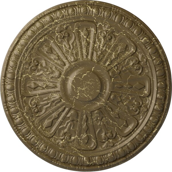 Ekena Millwork Raymond Ceiling Medallion (Fits Canopies up to 5 3/8"), 18"OD x 1 1/4"P, Mississippi Mud Crackle CM18RA2MMC - main